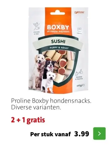 Promotie: Boxby hondensnacks