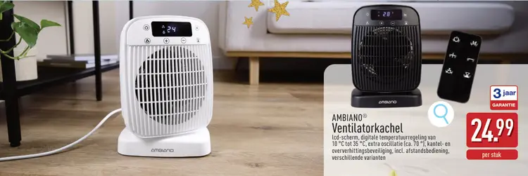 Promotie: Ventilatorkachel