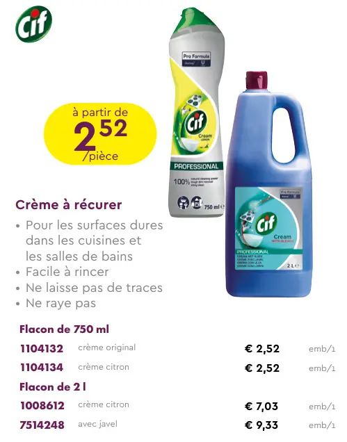 Offre: Crème à récurer