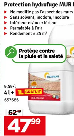Offre: Protection hydrofuge MUR Etanche
