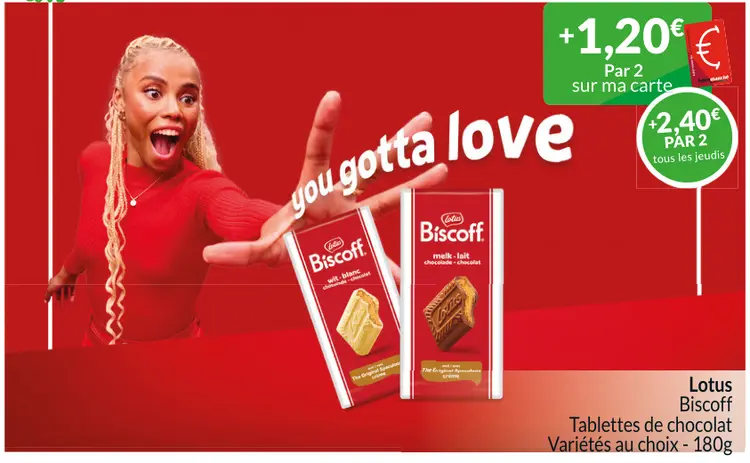 Offre: Biscoff Tablettes de chocolat