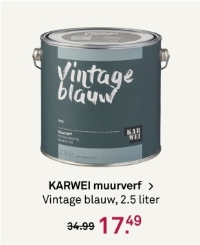 Aanbieding: KARWEI muurverf Vintage blauw