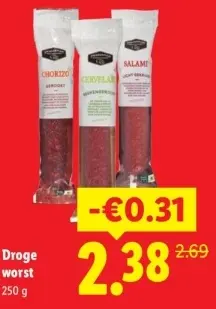 Aanbieding: Droge worst