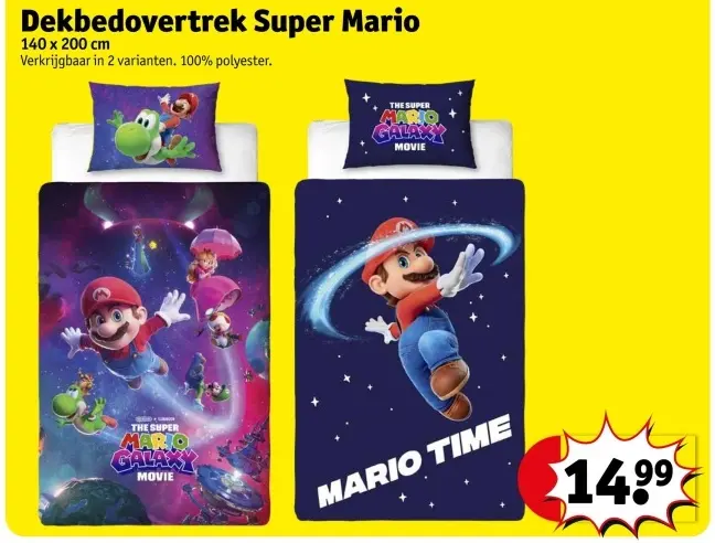 Promotie: Dekbedovertrek Super Mario