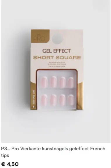 Promotie: Pro Vierkante kunstnagels geleffect French ti