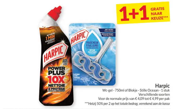 Promotie: Harpic Wc-gel of Blokje