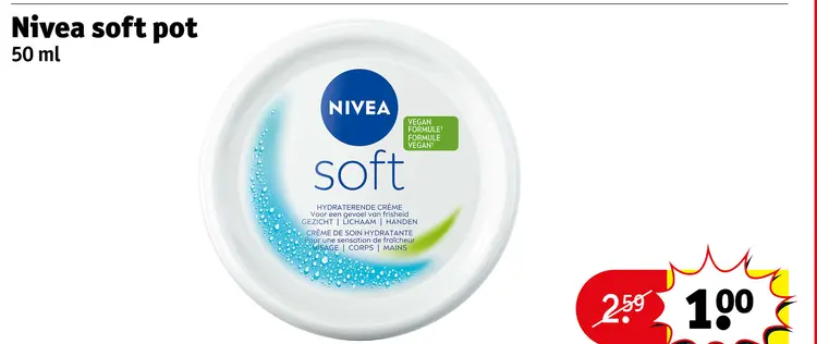 Aanbieding: Nivea soft pot