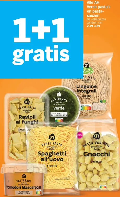 Aanbieding: Verse pasta's en pastasauzen