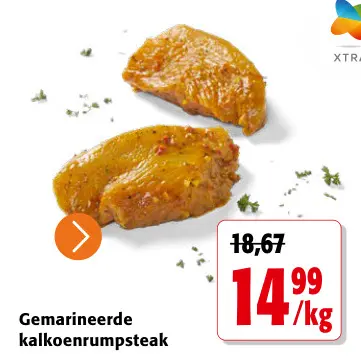Promotie: Gemarineerde kalkoenrumpsteak