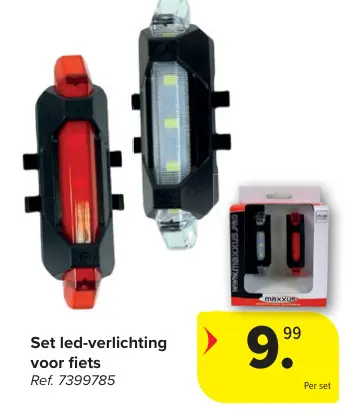 Promotie: Set led-verlichting voor fiets