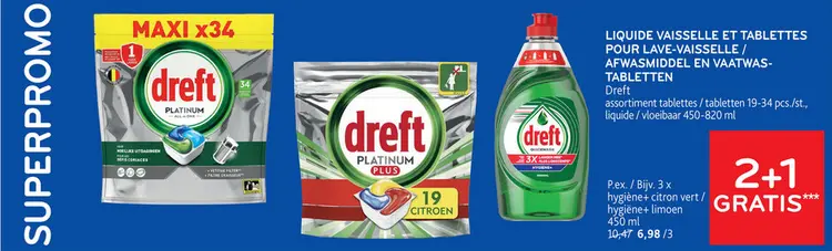 Offre: Liquide vaisselle et tablettes pour lave-vaisselle / Afwasmiddel en vaatwastabletten