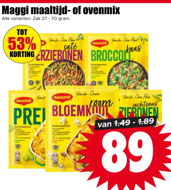 Aanbieding: Maggi maaltijd- of ovenmix