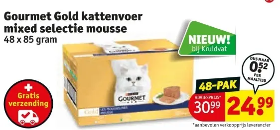 Aanbieding: Gourmet Gold kattenvoer mixed selectie mousse