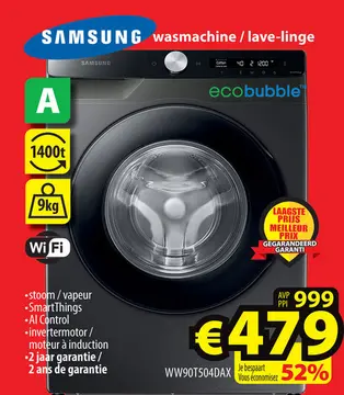 Aanbieding: SAMSUNG wasmachine / lave-linge