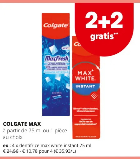 Offre: Colgate max