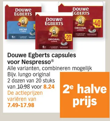 Promotie: Douwe Egberts capsules voor Nespresso®