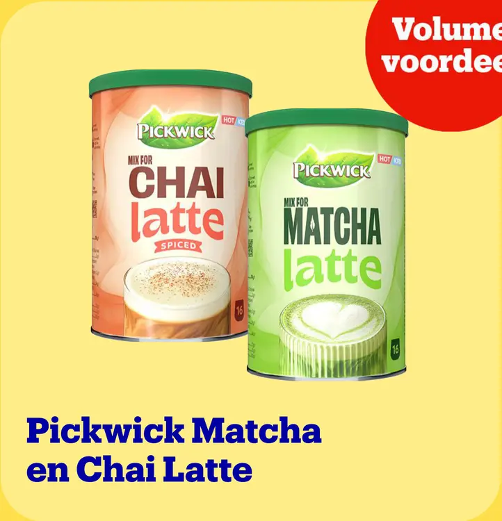 Promotie: Matcha en Chai Latte