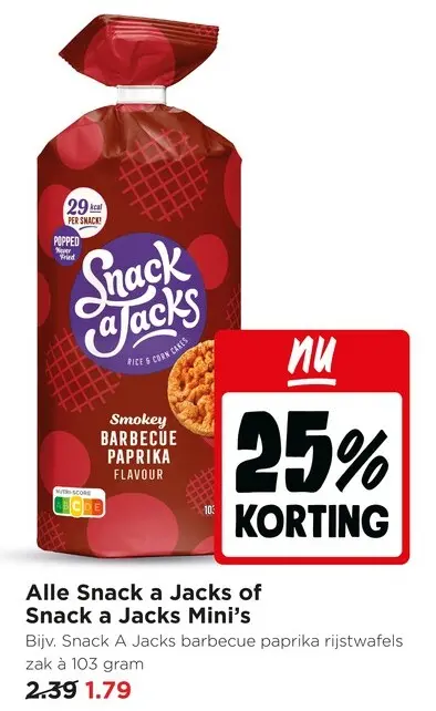 Aanbieding: Alle Snack a Jacks of Snack a Jacks Mini's
