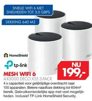 Aanbieding: Mesh wifi 6 ax3000 deco x55 3-pack