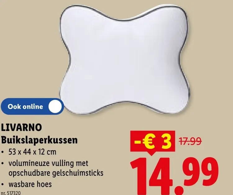 Promotie: Buikslaperkussen