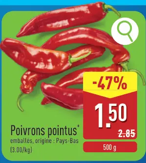 Offre: Poivrons pointus