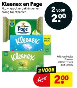 Aanbieding: Kleenex en Page