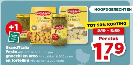 Aanbieding: Pesto, gnocchi en orzo en tortellini