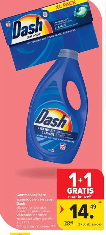 Aanbieding: Gamma vloeibare wasmiddelen en caps