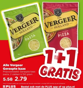 Aanbieding: Alle Vergeer Geraspte kaas