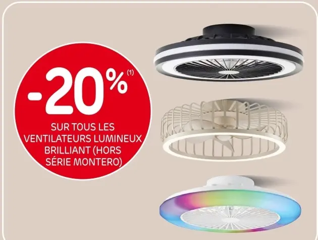 Offre: Ventilateurs lumineux