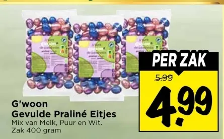 Aanbieding: Gevulde Praliné Eitjes