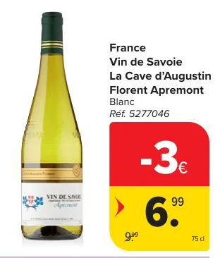 Offre: Vin de Savoie La Cave d'Augustin Florent Apremont