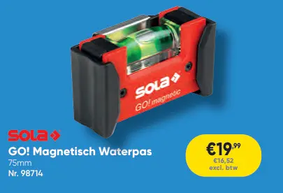Promotie: GO! Magnetisch Waterpas