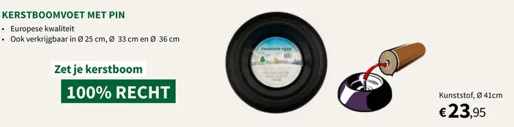 Promotie: Kerstboomvoet met pin