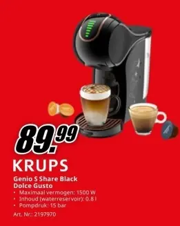 Promotie: Genio S Share Black Dolce Gusto