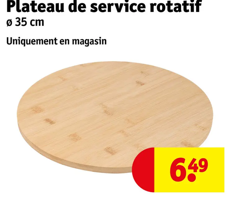 Offre: Plateau de service rotatif