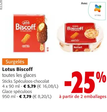 Offre: Lotus Biscoff toutes les glaces