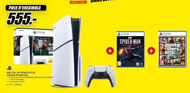 Offre: PS5 1TB - EA SPORTS FC26 Console de gaming