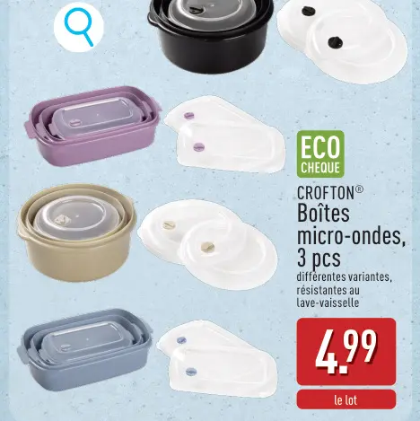 Offre: Boîtes micro-ondes