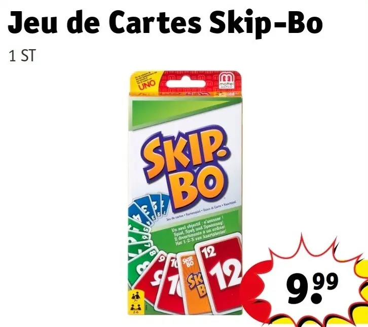Offre: Jeu de Cartes Skip-Bo