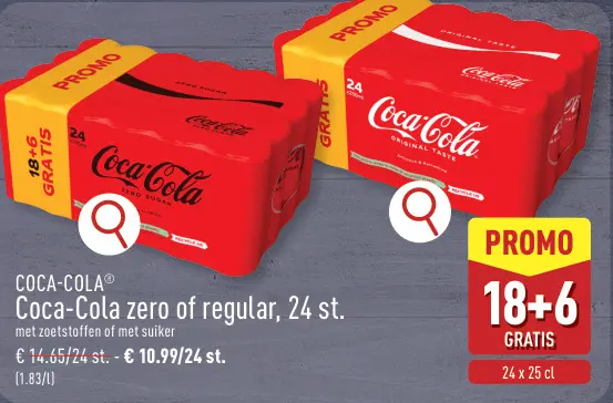 Promotie: Coca-Cola zero of regular