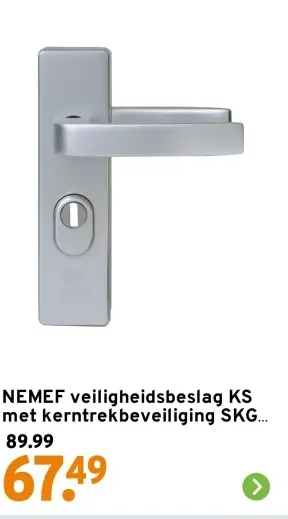 Aanbieding: NEMEF veiligheidsbeslag KS met kerntrekbeveil