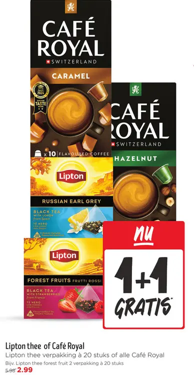 Aanbieding: Lipton thee of Café Royal