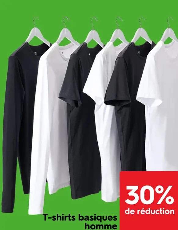 Offre: T-shirts basiques homme