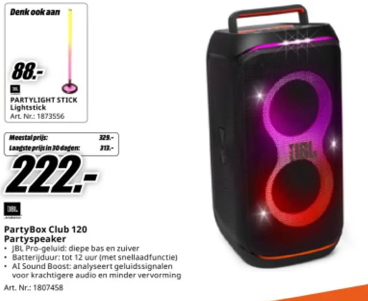 Aanbieding: PartyBox Club 120 Partyspeaker