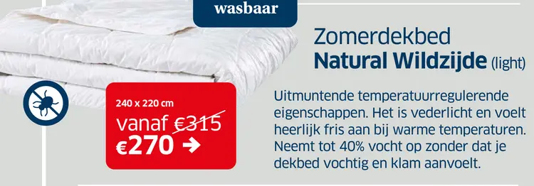 Promotie: Zomerdekbed Natural Wildzijde (light)