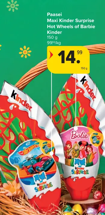 Promotie: Maxi Kinder Surprise Hot Wheels of Barbie