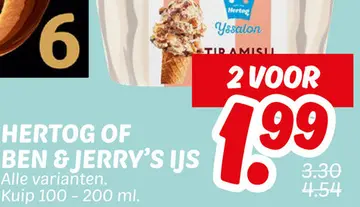 Aanbieding: Hertog of BEN & JERRY'S ijs