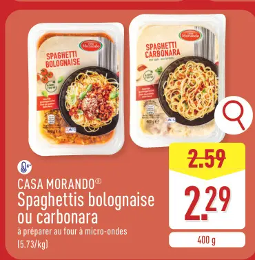 Offre: Spaghettis bolognaise ou carbonara