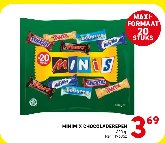 Promotie: Minimix chocoladerepen